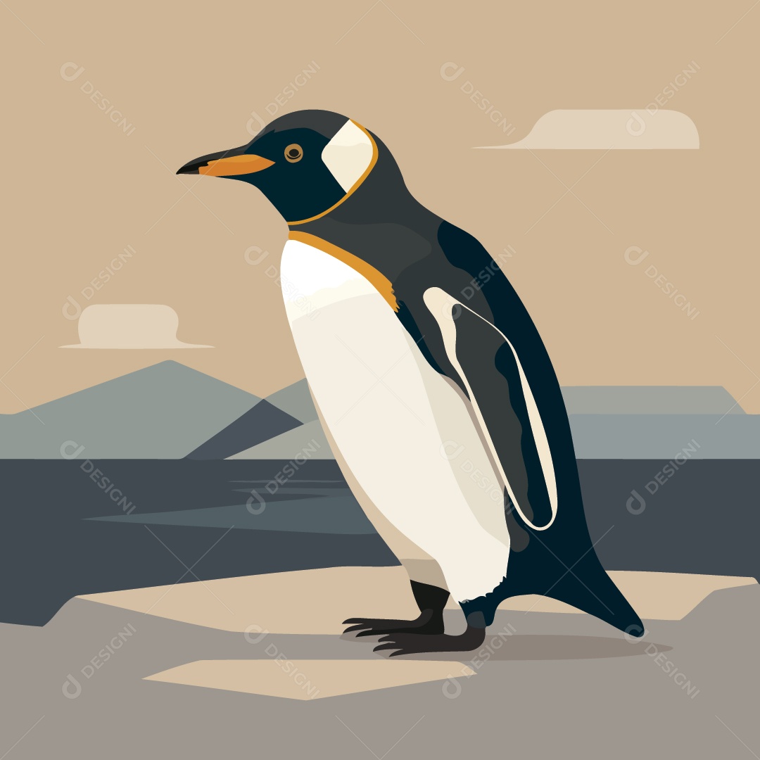 Pinguim Ilustração Vetor EPS