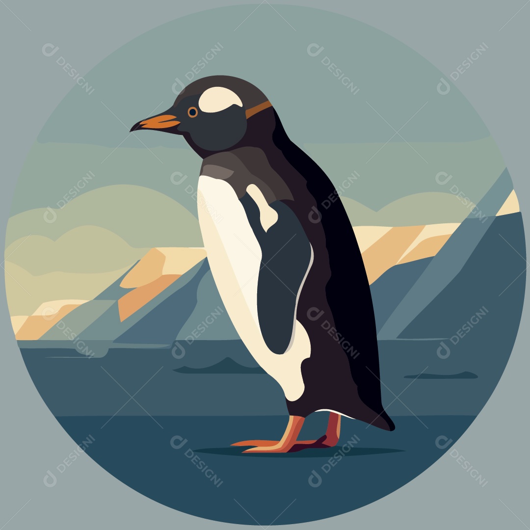 Pinguim Ilustração Vetor EPS