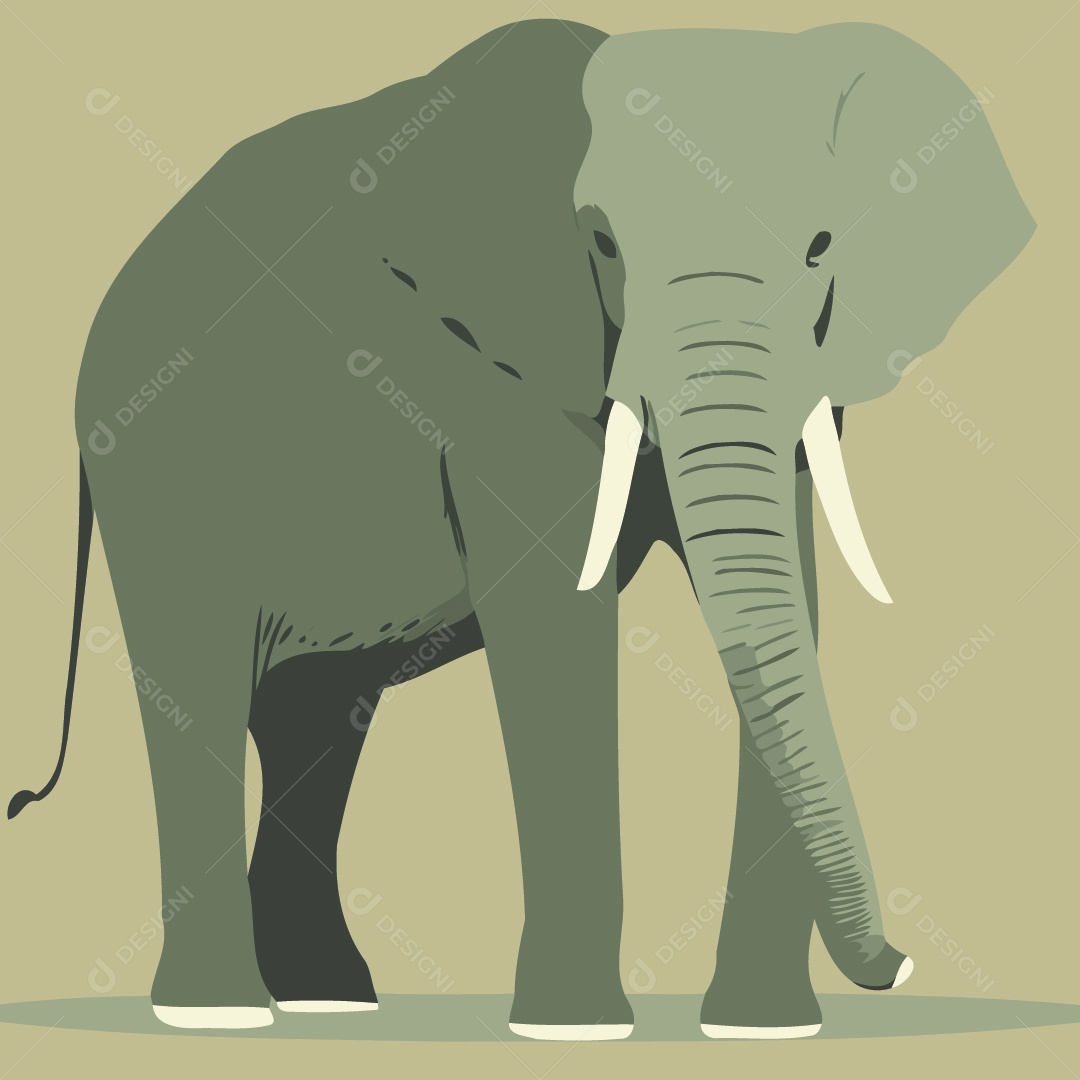 Elefante Ilustração Vetor EPS