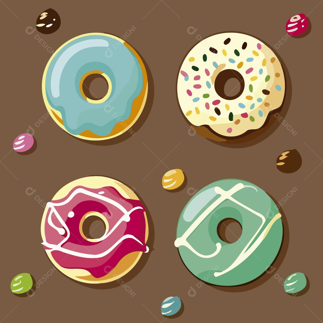 Rosquinha Ilustração Vetor EPS