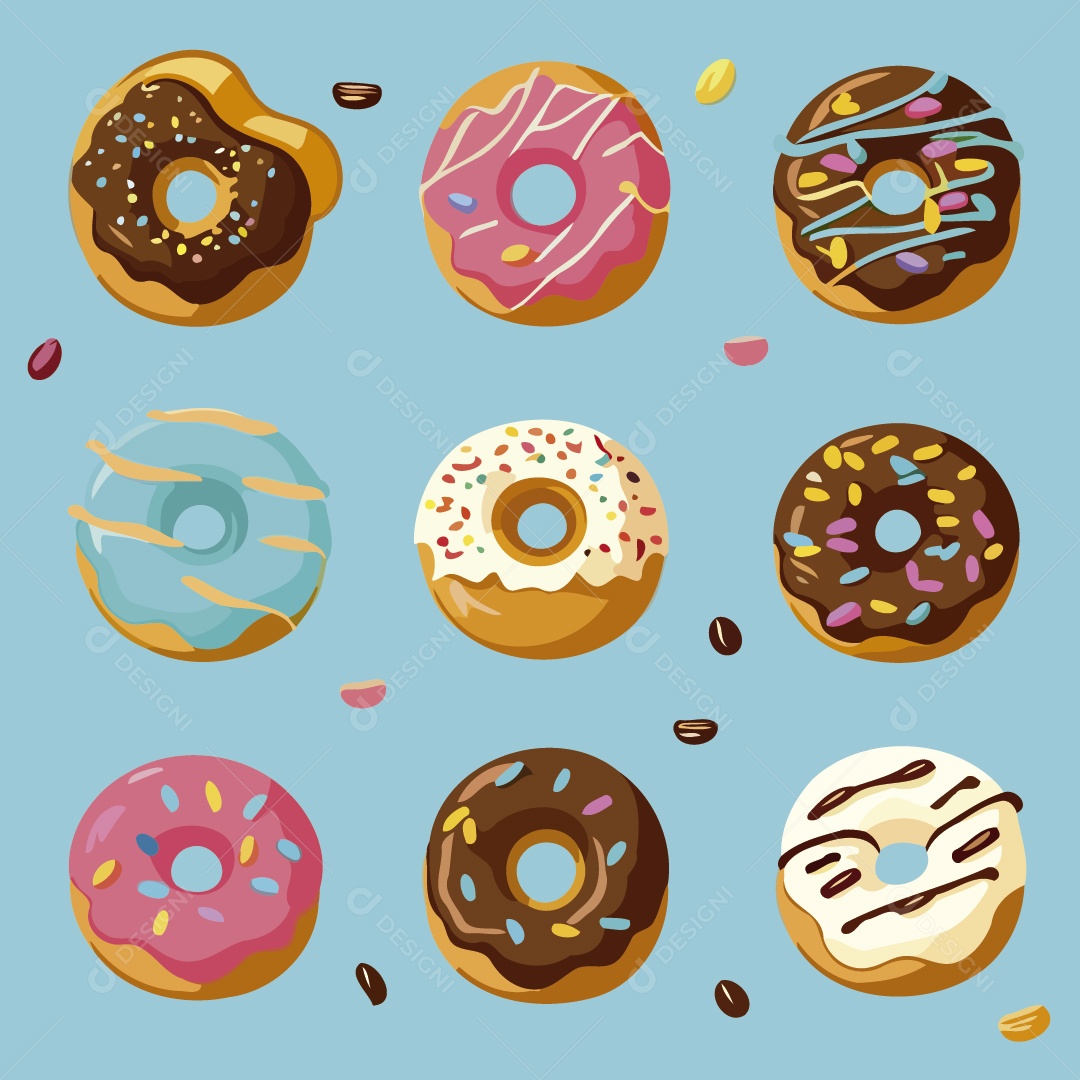 Rosquinha Ilustração Vetor EPS