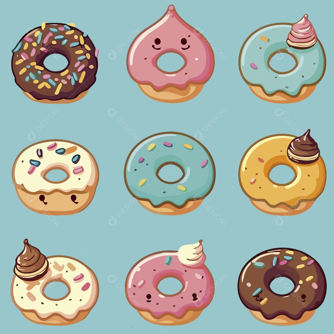 Rosquinha Ilustração Vetor EPS