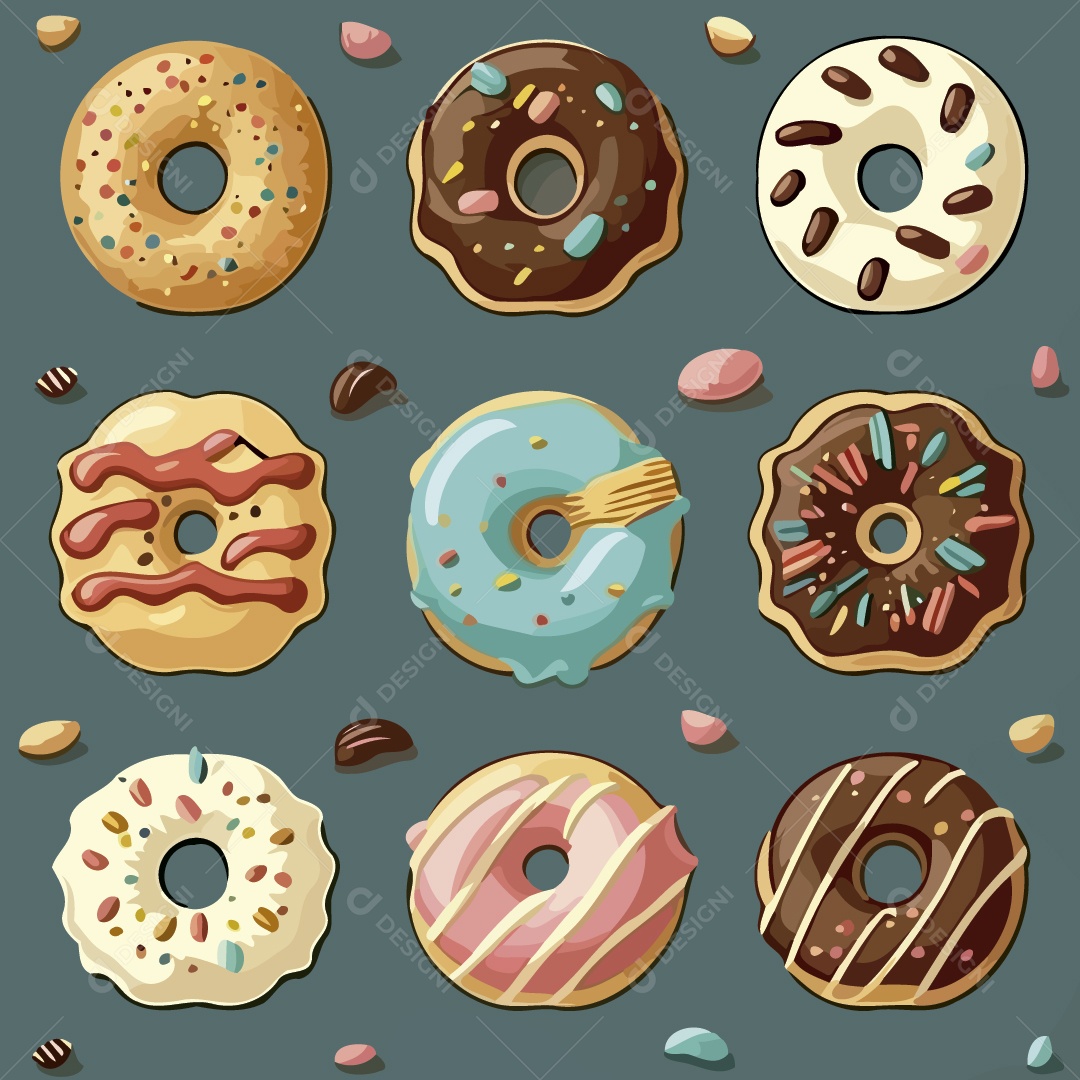 Rosquinha Ilustração Vetor EPS