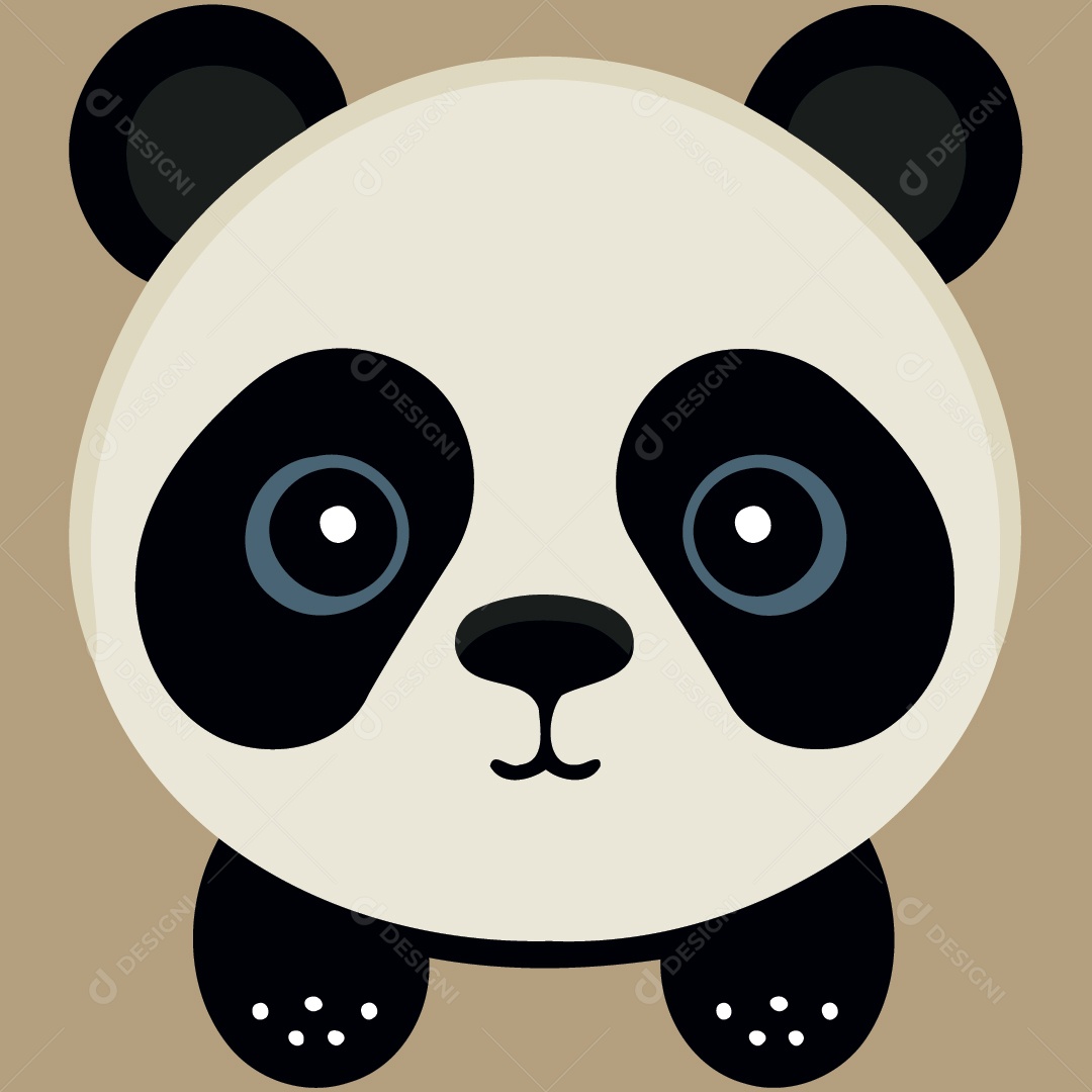 Urso Panda Ilustrações Vetor EPS