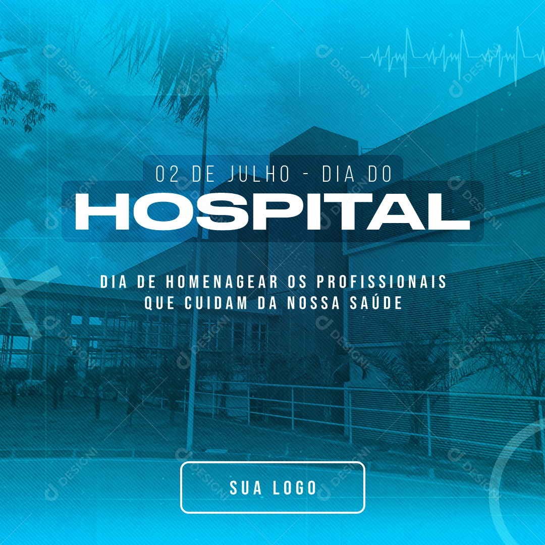 02 De Julho Hospital Saúde Social Media PSD Editável