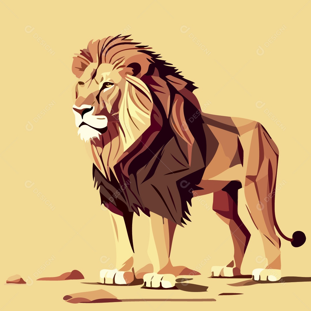 Leão Ilustração Vetor EPS