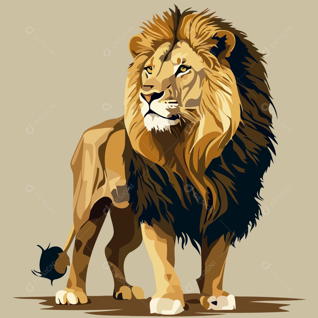 Leão Ilustração Vetor EPS