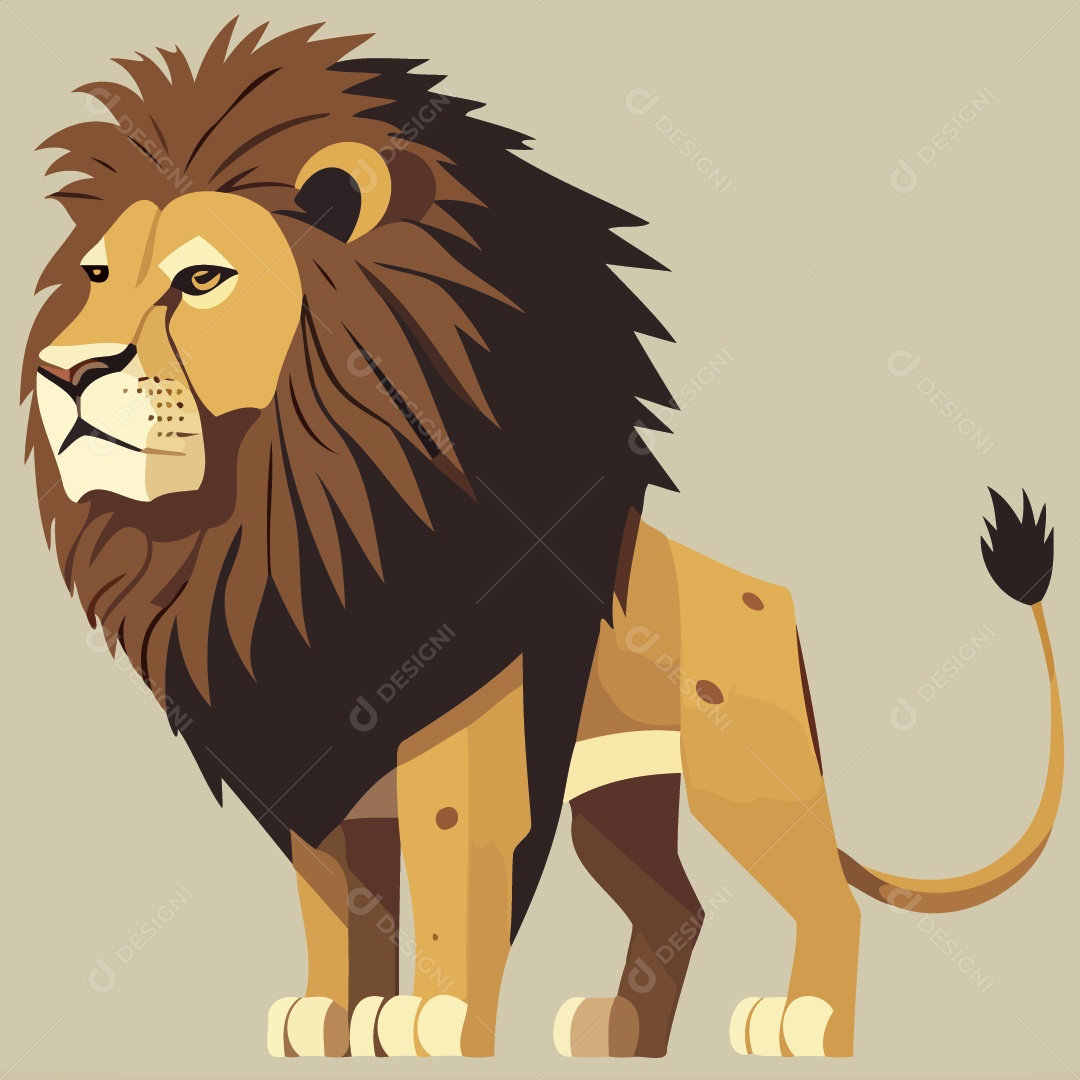 Leão Ilustração Vetor EPS