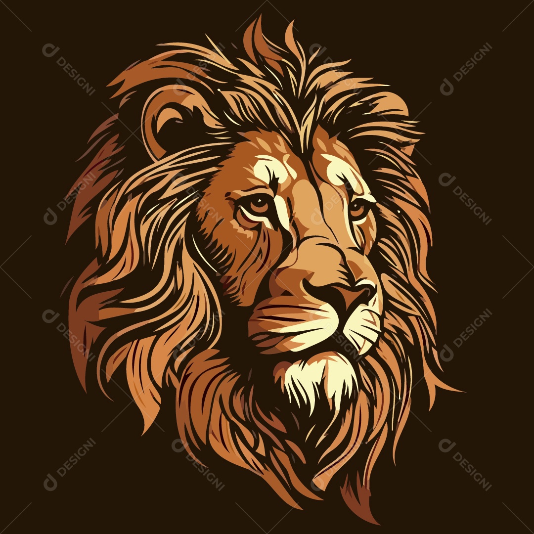 Leão Ilustração Vetor EPS