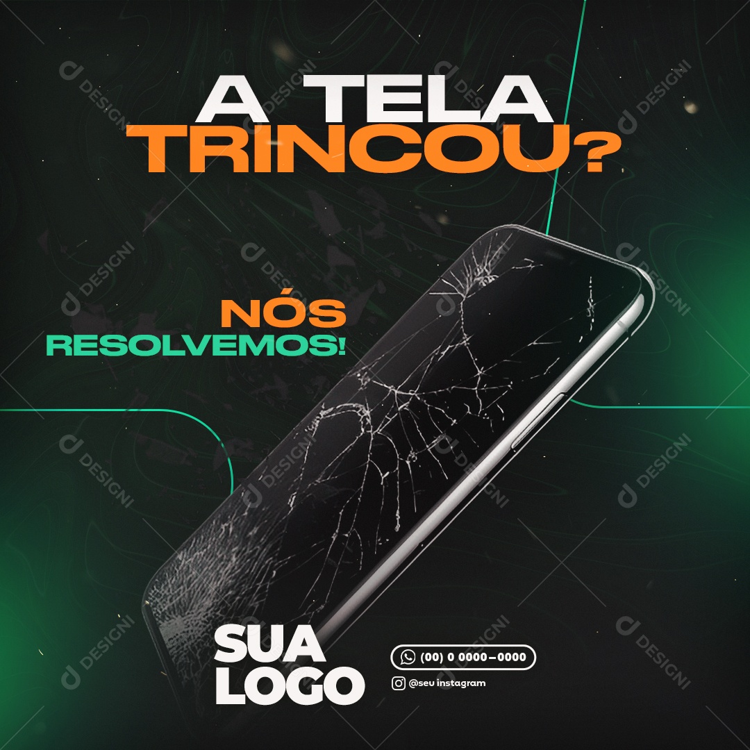 The Screen Tracked Social Media Editable PSD