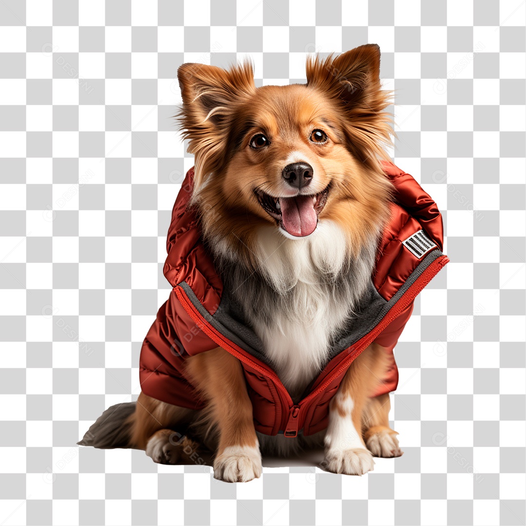 Cachorro com Casaco PNG Transparente