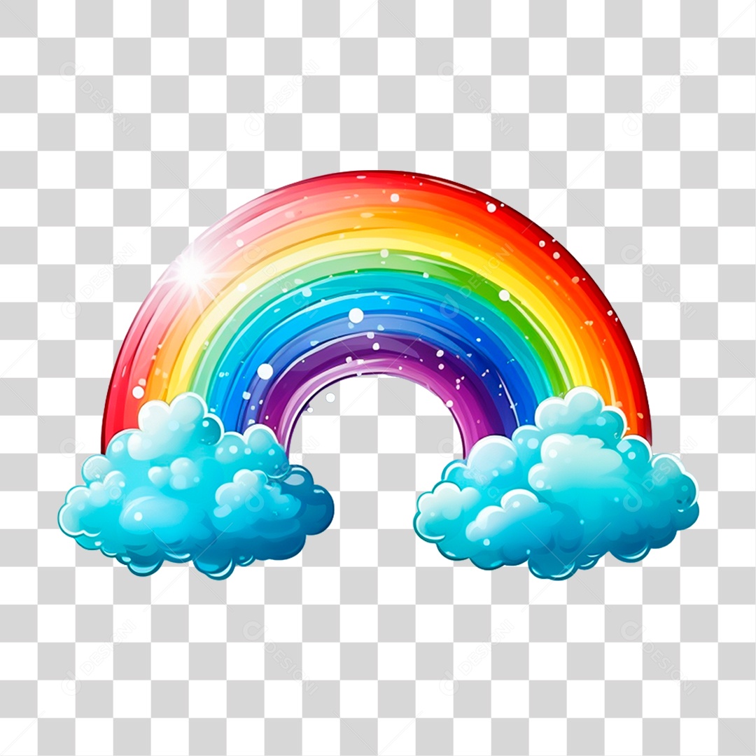 Arco-íris Colorido PNG Transparente