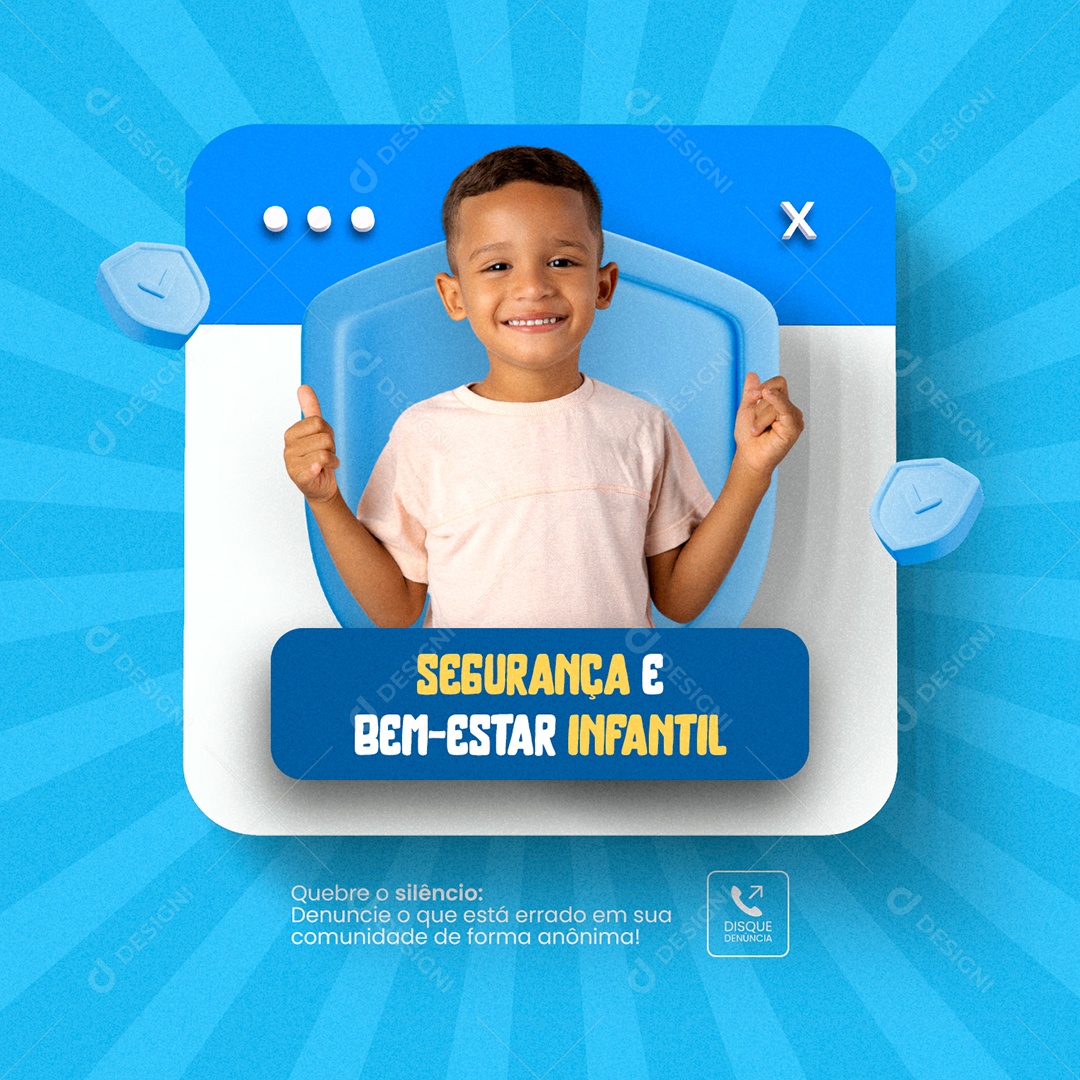 Conselho Tutelar Segurança E Bem Estar Infantil Social Media PSD Editável