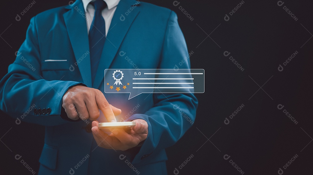 Conceito de Pesquisa de Satisfação do Cliente, aplicativo on-line de classificação de experiência de serviço, avaliação do cliente, qualidade do serviço do produto, revisão de feedback de satisfação, qualidade muito boa.
