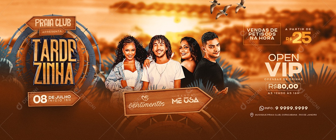 Tardezinha Flyer Social Media PSD Editável