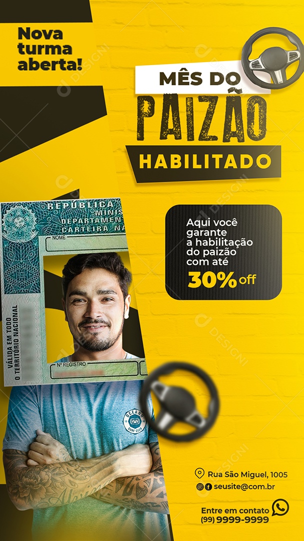 Story Mês do Paizão Habilitado Social Media PSD Editável