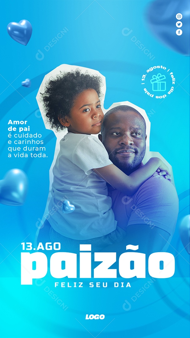 Story 13 de Agosto Paizão Social Media PSD Editável