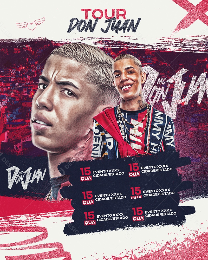 Social Media Flyer Feed Tour Dom Juan PSD Editável