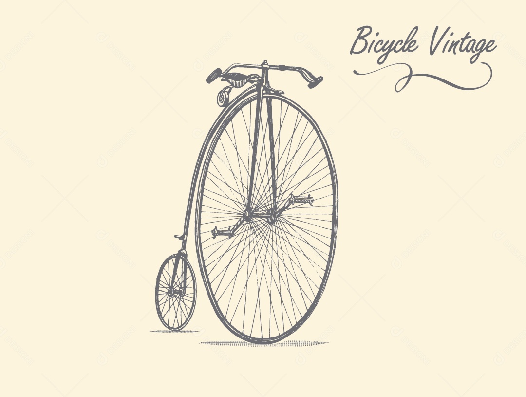 Bicicleta Antiga Ilustração Vetor EPS