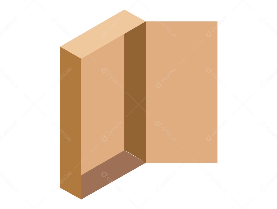 Caixa Aberta para Embalagem Ilustração Vetor EPS