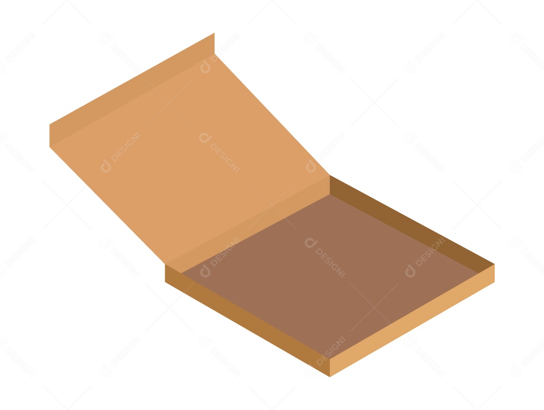 Caixa Aberta para Embalagem Ilustração Vetor EPS