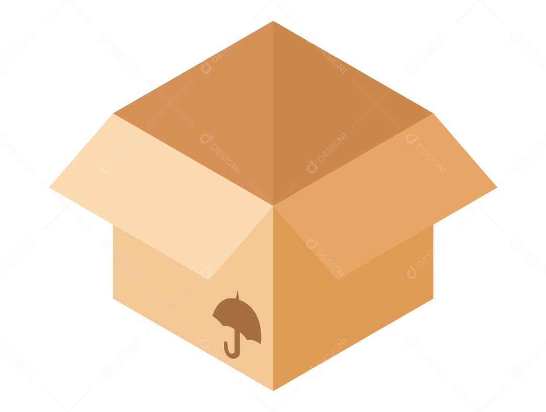 Caixa Aberta para Embalagem Ilustração Vetor EPS