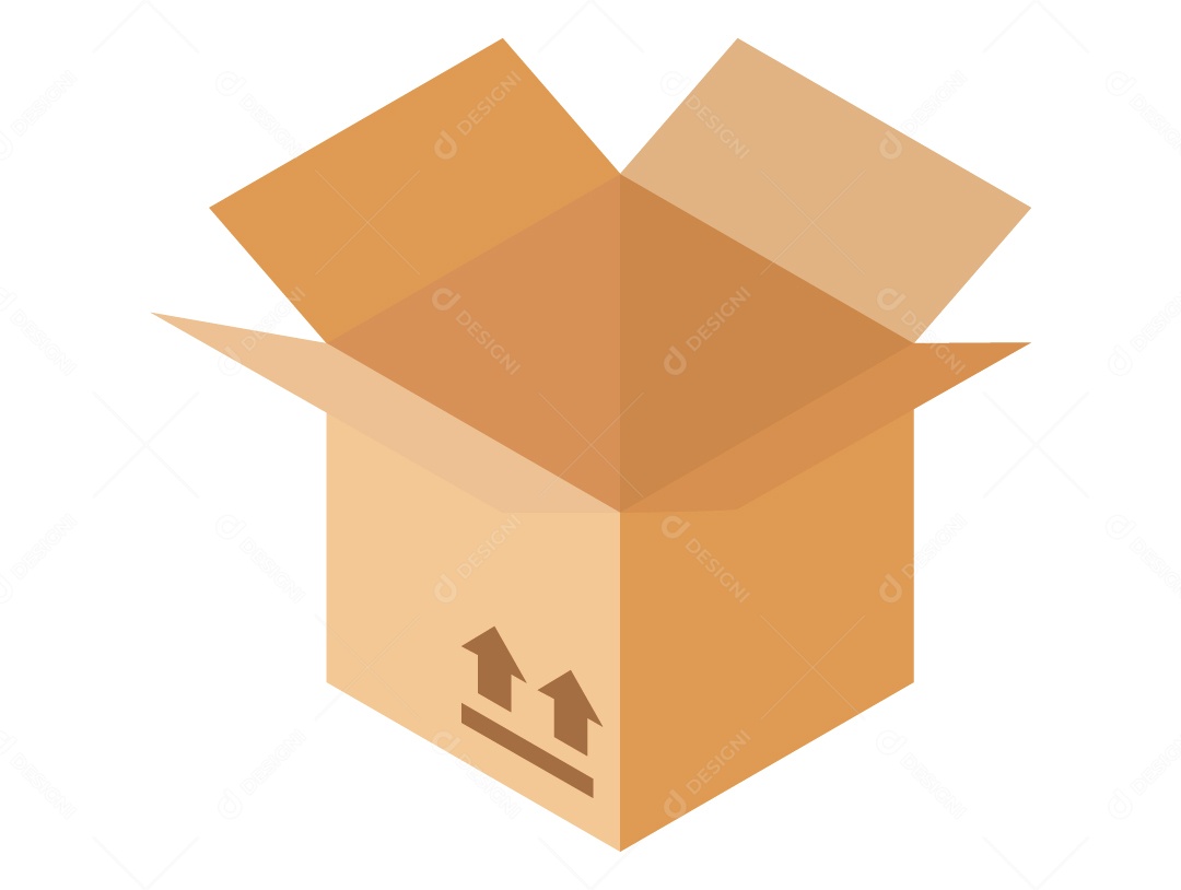 Caixa Aberta para Embalagem Ilustração Vetor EPS