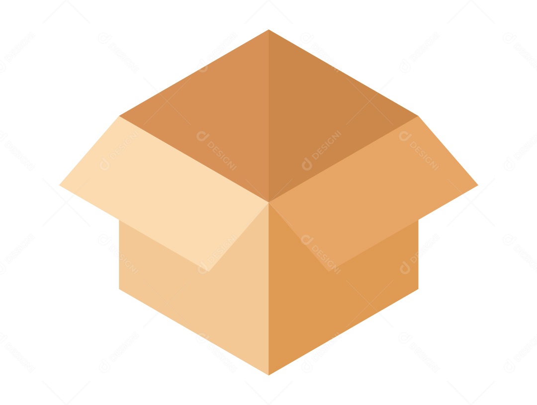 Caixa Aberta para Embalagem Ilustração Vetor EPS