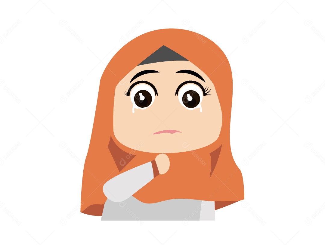 Menina Mulçumana de Hijabe Vetor EPS
