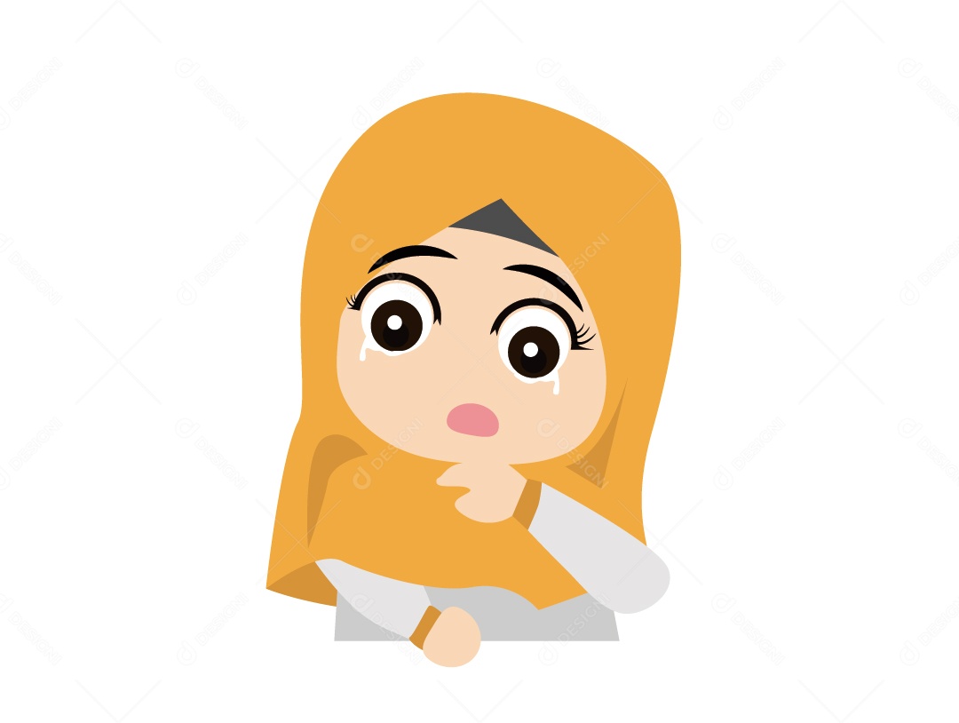 Menina Mulçumana de Hijabe Vetor EPS