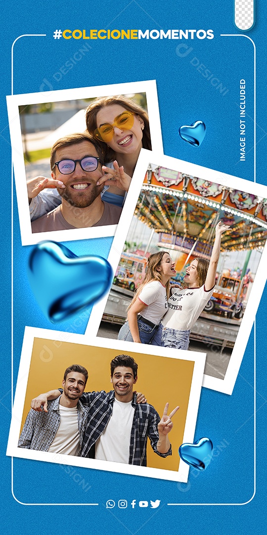 Moldura de Momentos para Composição PSD Editável