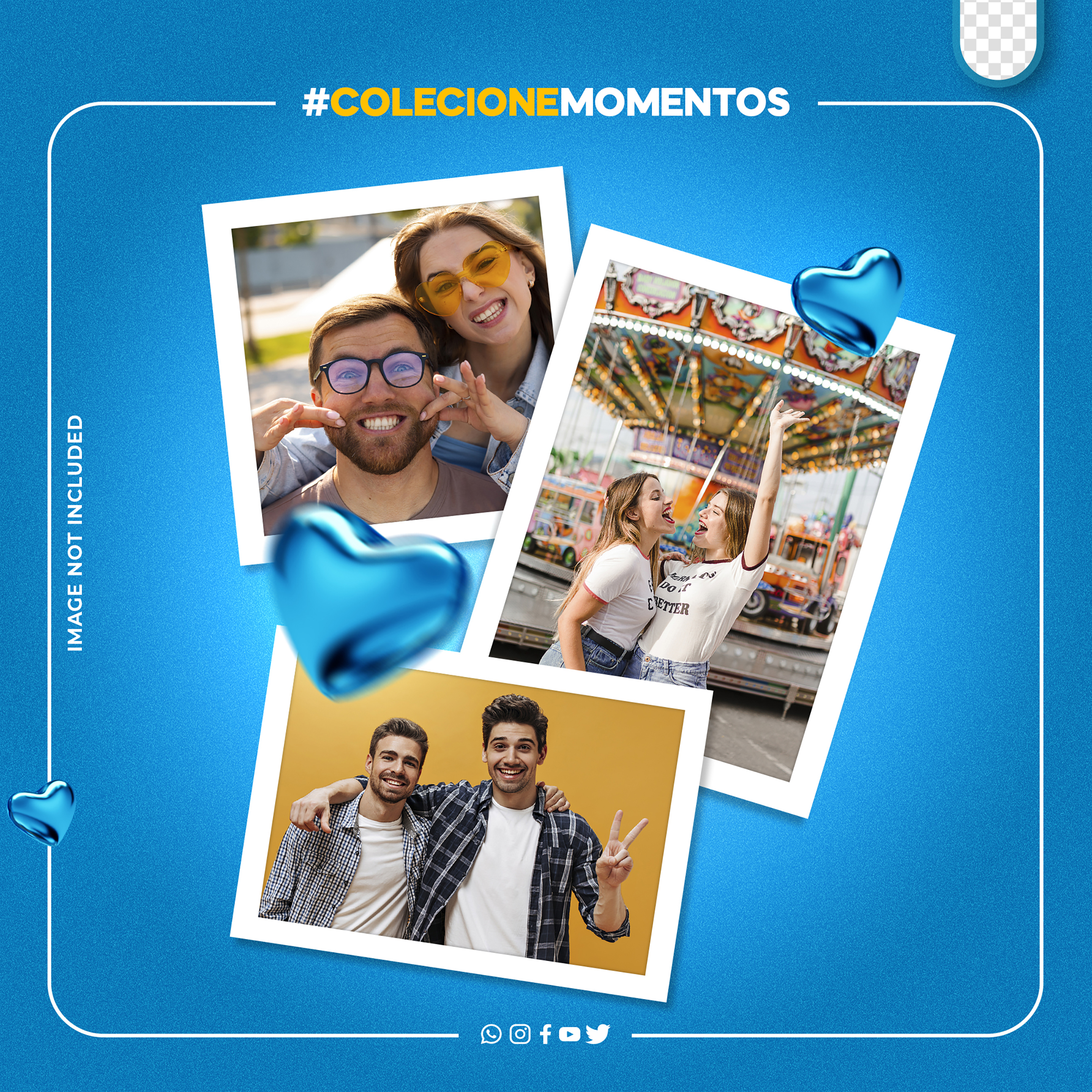 Moldura de Momentos para Composição PSD Editável