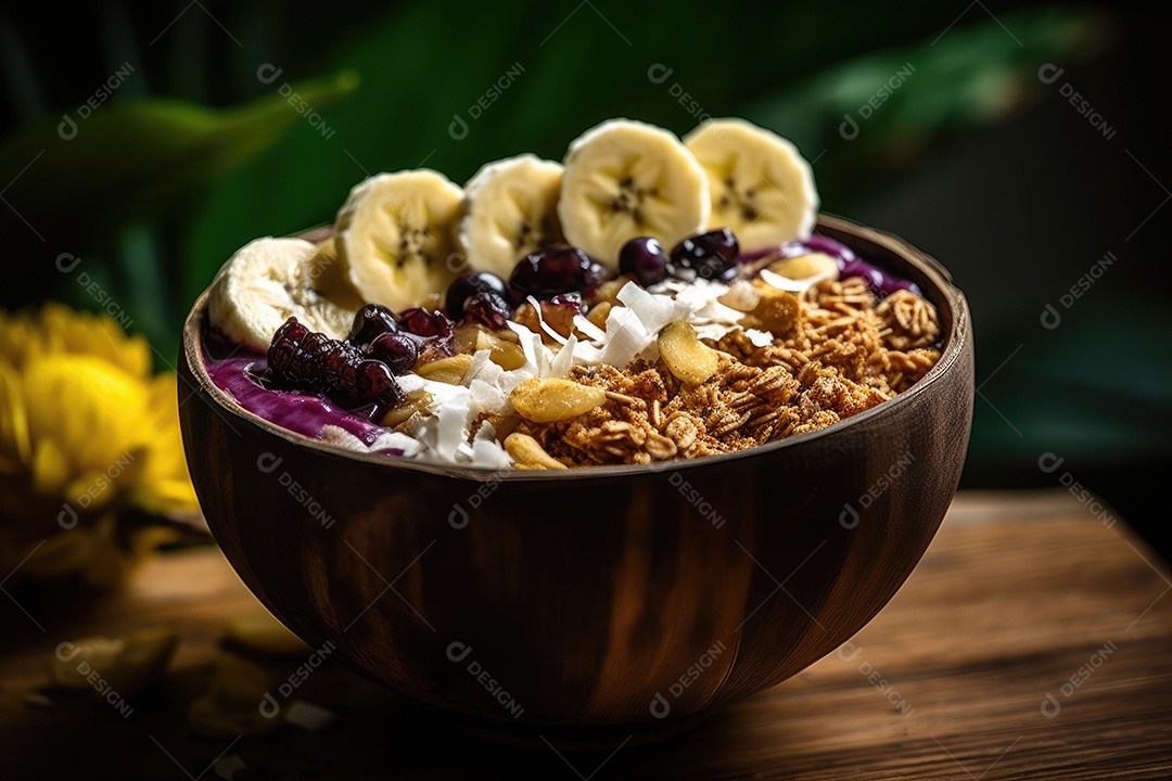 Delicioso Açaí: Banana, Granola e Mel!