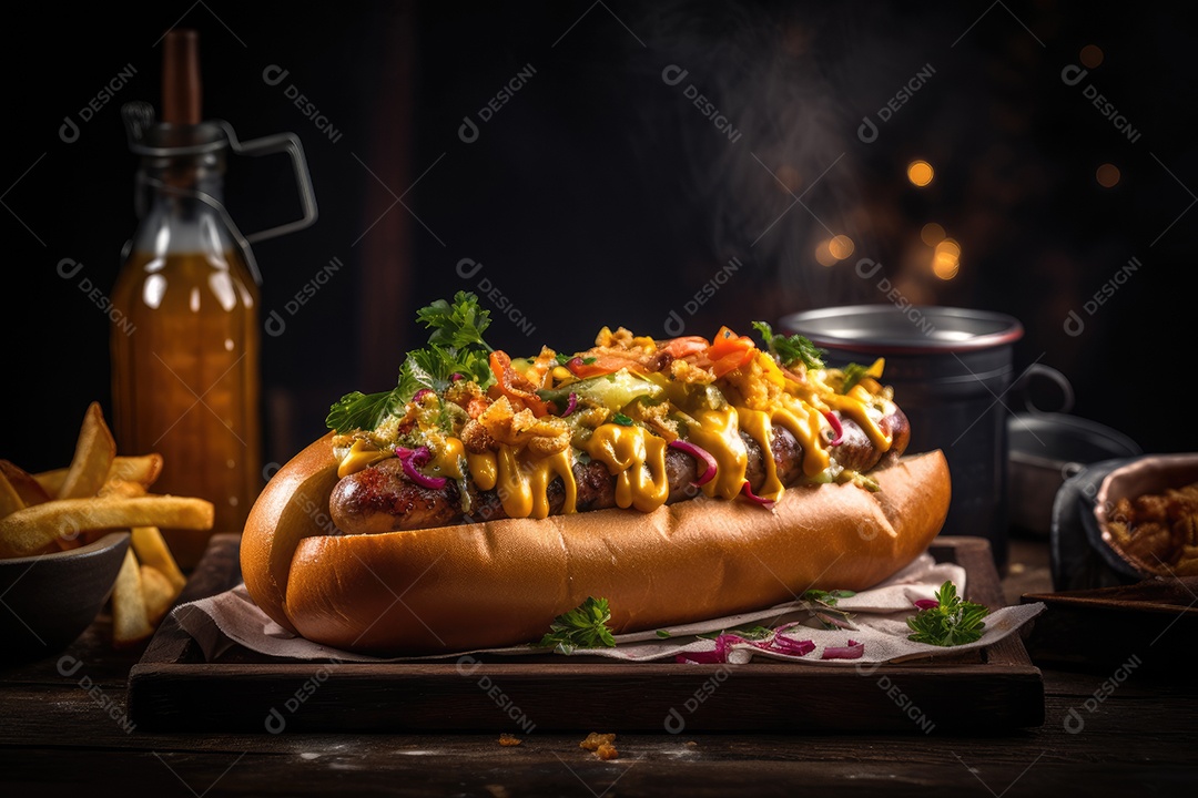 Delicioso cachorro-quente: Uma explosão de sabores!