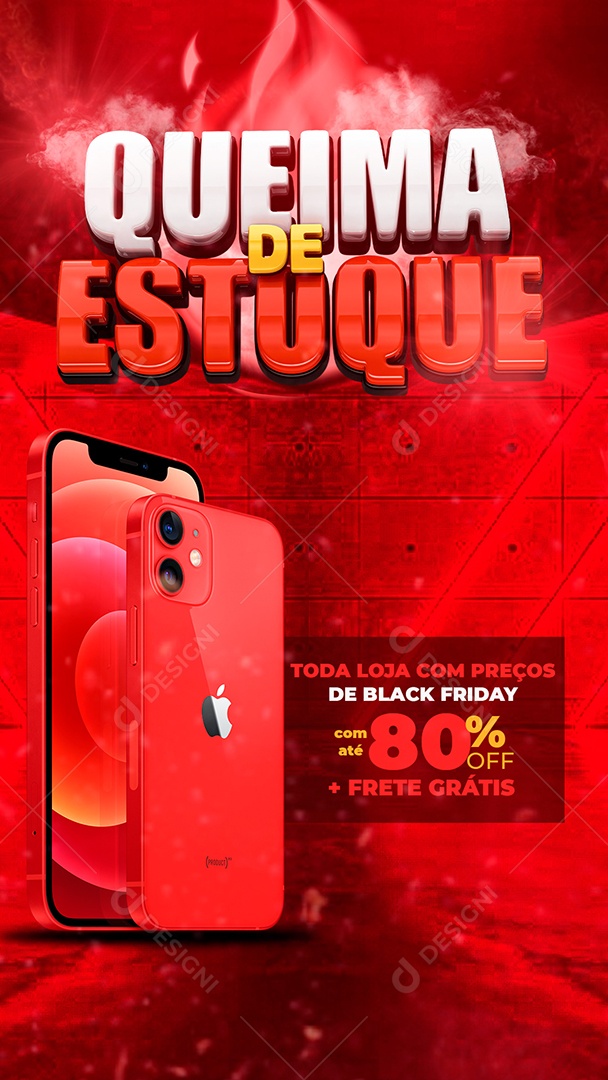 Story Queima De Estoque Preços De Back Friday PSD Editável