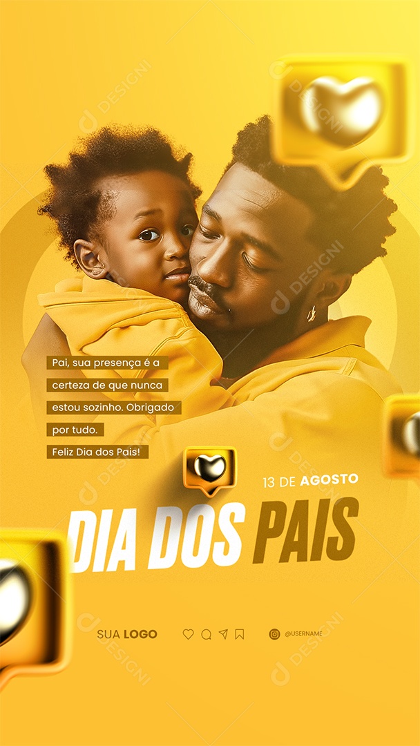 Story Dia Dos Pais 13 De Agosto Social Media PSD Editável