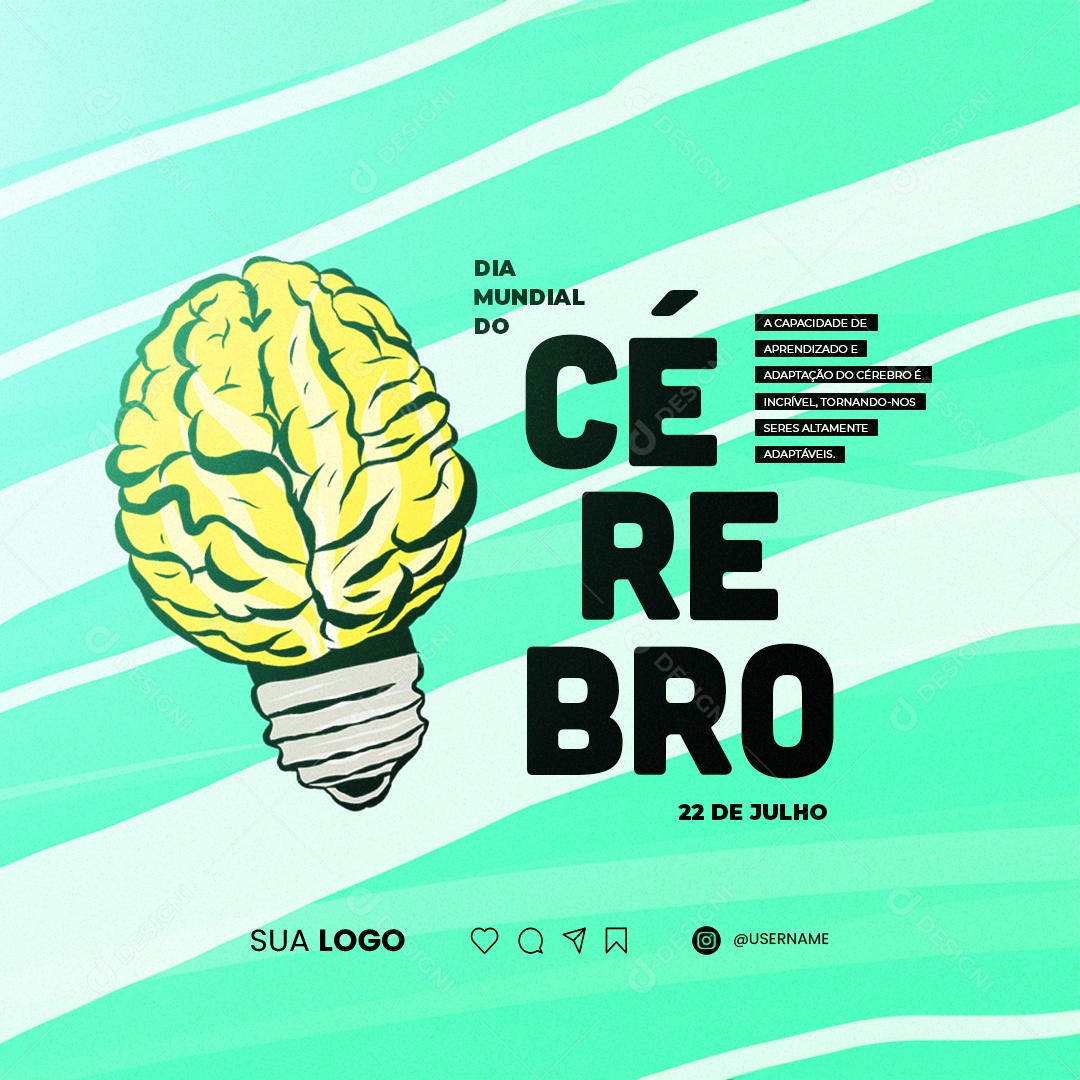 Dia Mundial Do Cérebro A Capacidade De Aprendizado Social Media PSD Editável