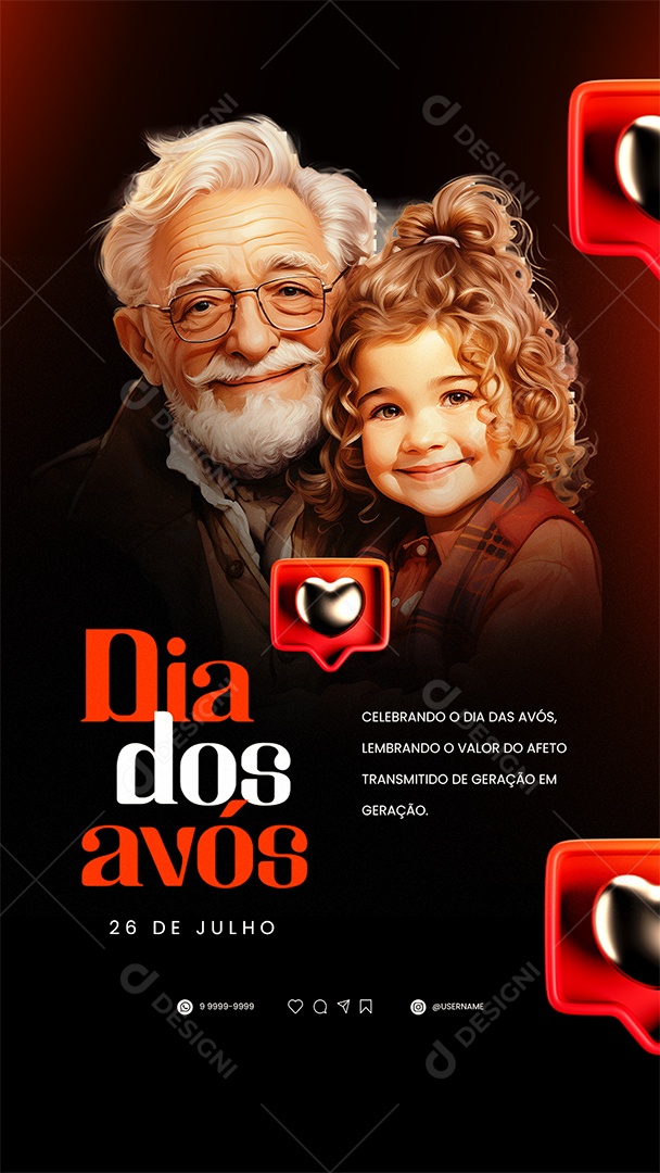 Story Celebrating and Remembering the Value of Affection Social Media Editable PSD