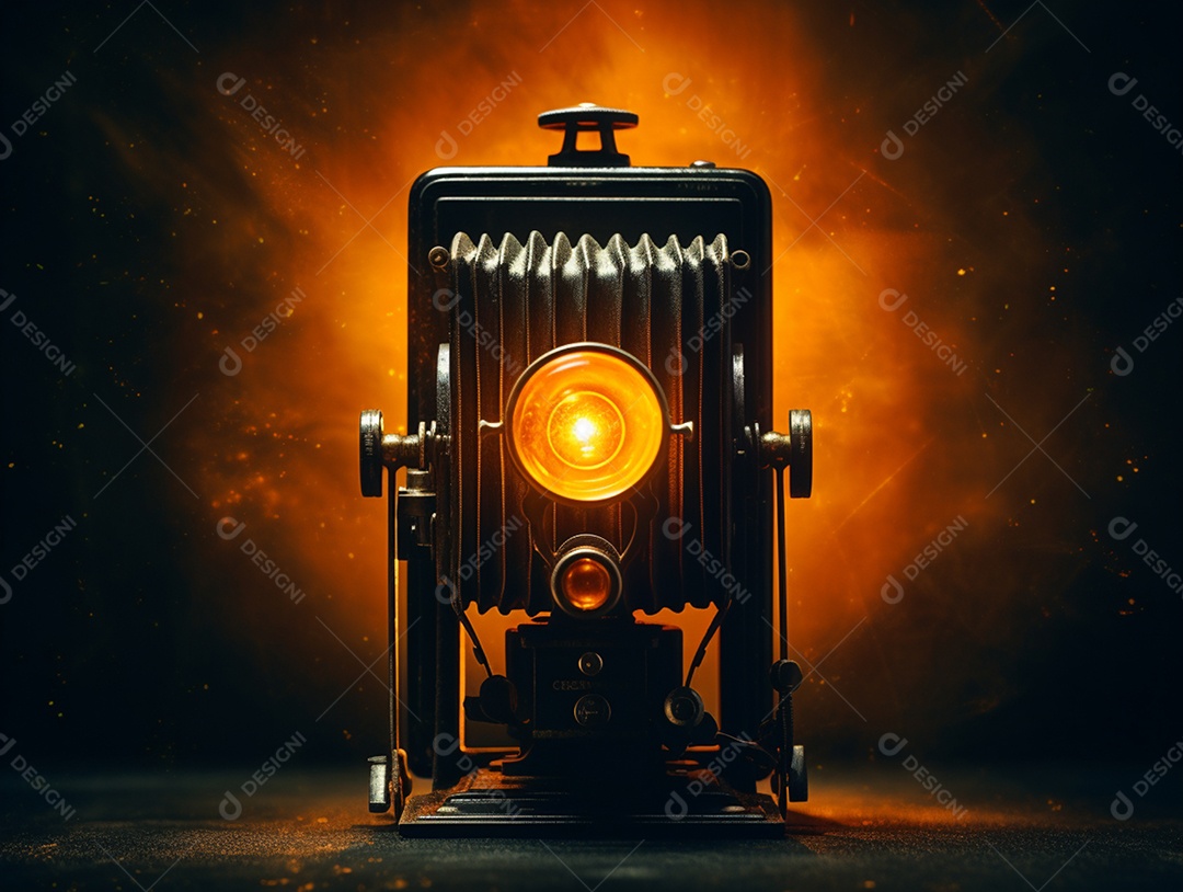 Câmera fotográfica de estilo antigo