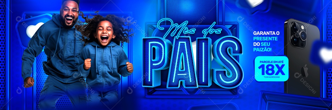 Social Media Banner Mês Dos Pais Garanta o Presente PSD Editável