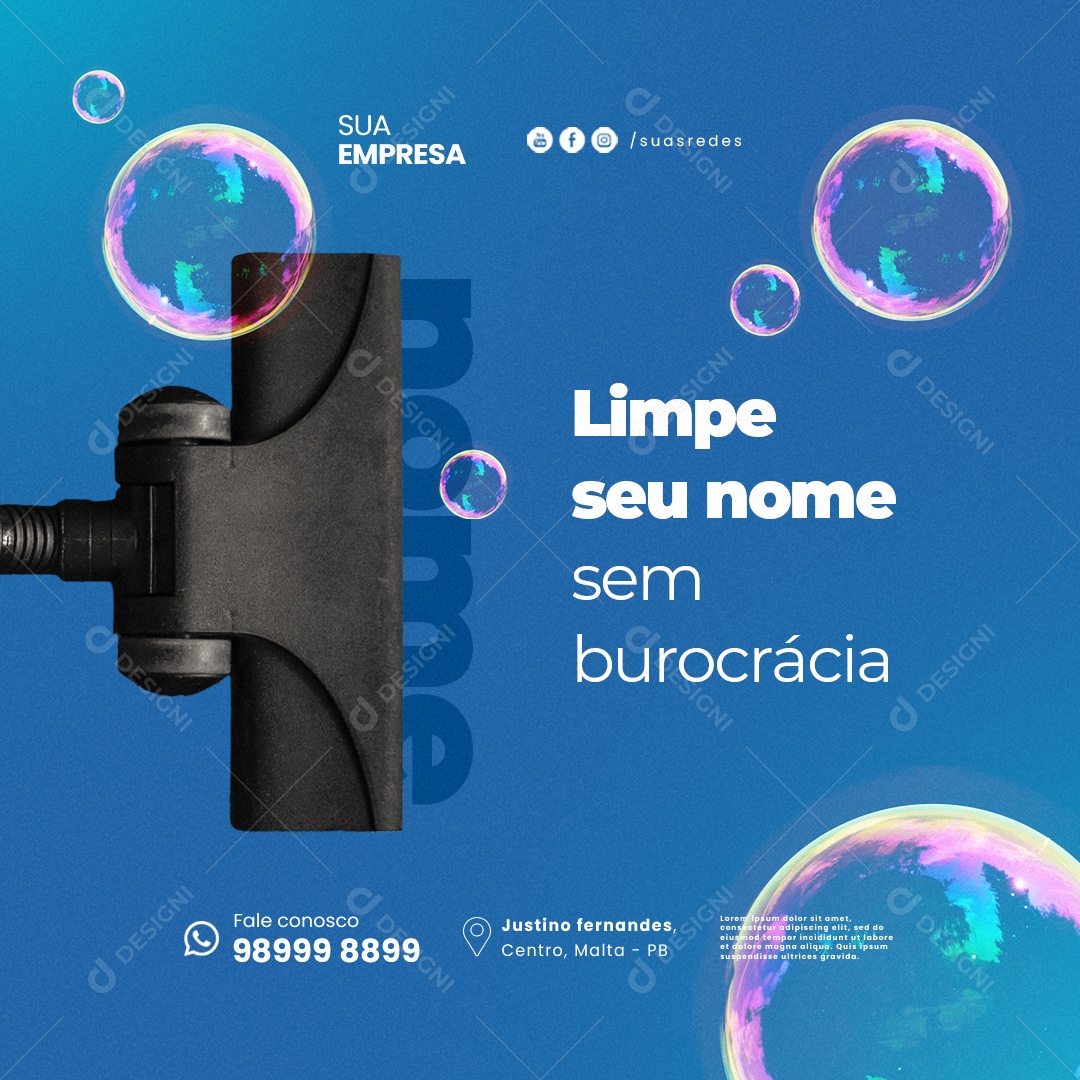 FGTS Limpe seu Nome sem Burocrácia Social Media PSD Editável Social Media PSD Editável