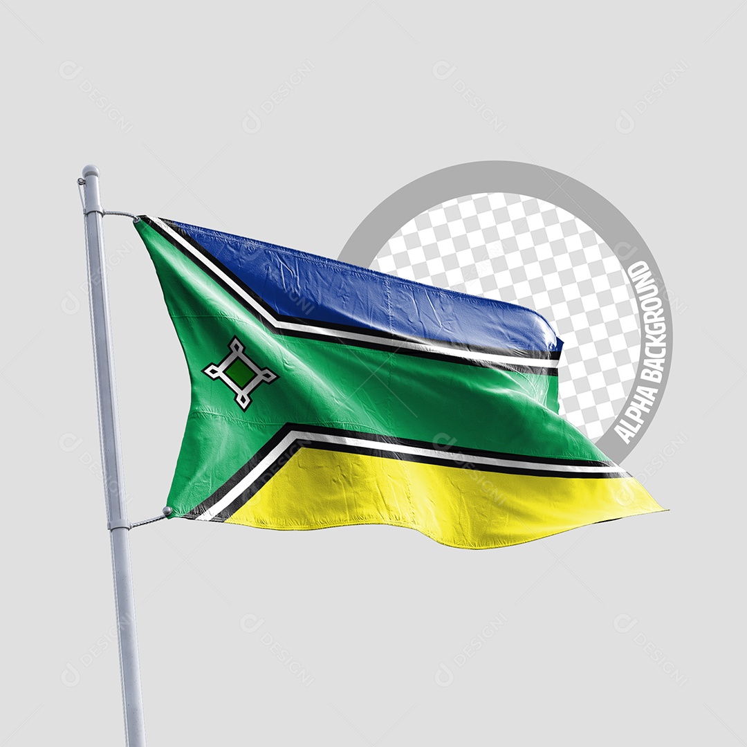 Elemento 3D Bandeira Do Amapá Para Composição PSD