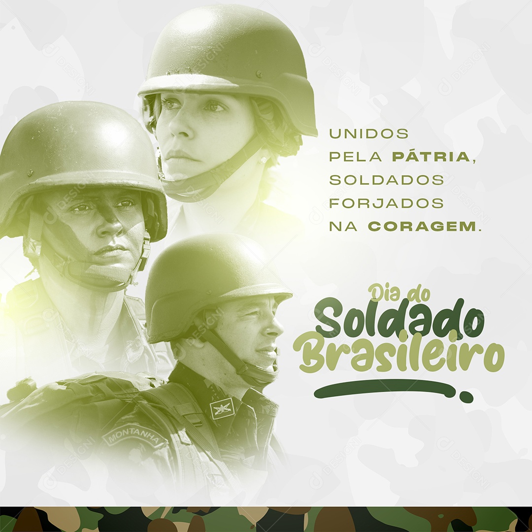 Unidos Pela Pátria Dia Do Soldado Social Media PSD Editável