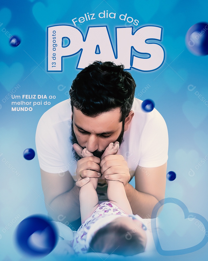 Social Media Feliz Dia Dos Pais Ao Melhor Pai do Mundo PSD Editável