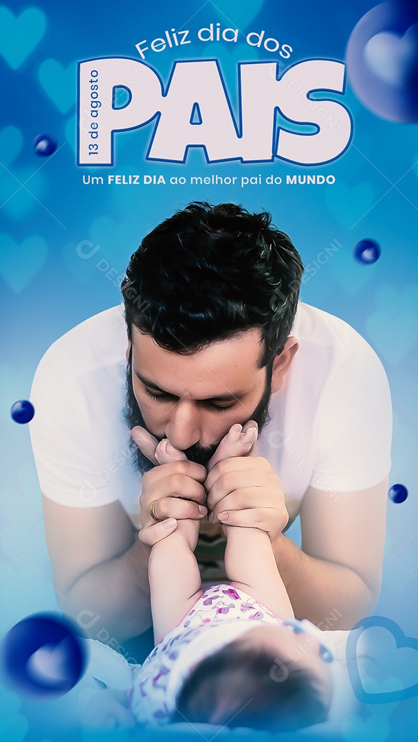Story Feliz Dia Dos Pais Ao Melhor Pai do Mundo Social Media PSD Editável
