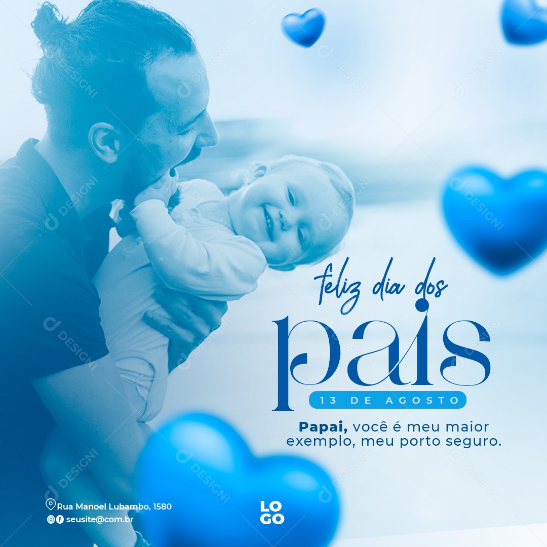 Feliz Dia Dos Pais Porto Seguro Social Media PSD Editável