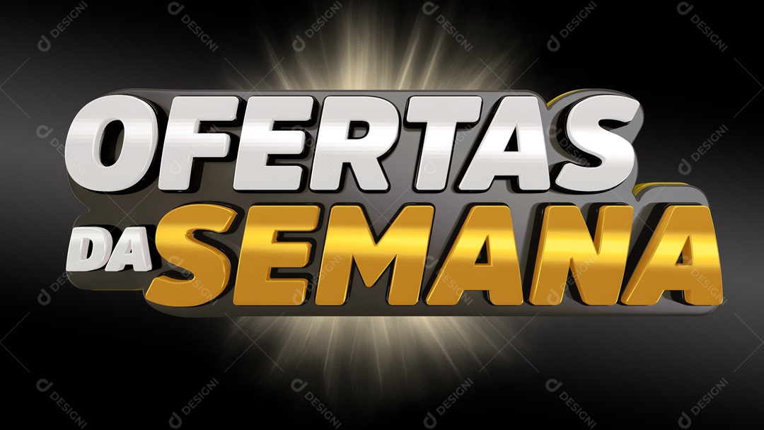 Selo 3D Ofertas Da Semana Para Composição PSD
