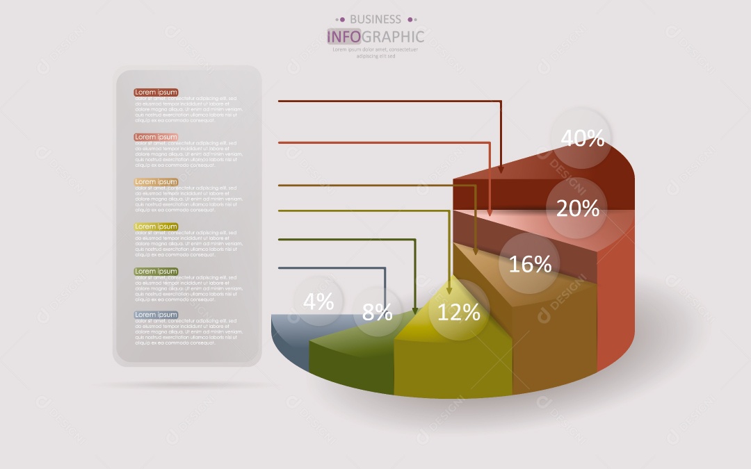 Infográficos Coloridos Ilustração Vetor EPS