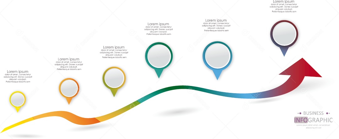 Infográficos Coloridos Ilustração Vetor EPS