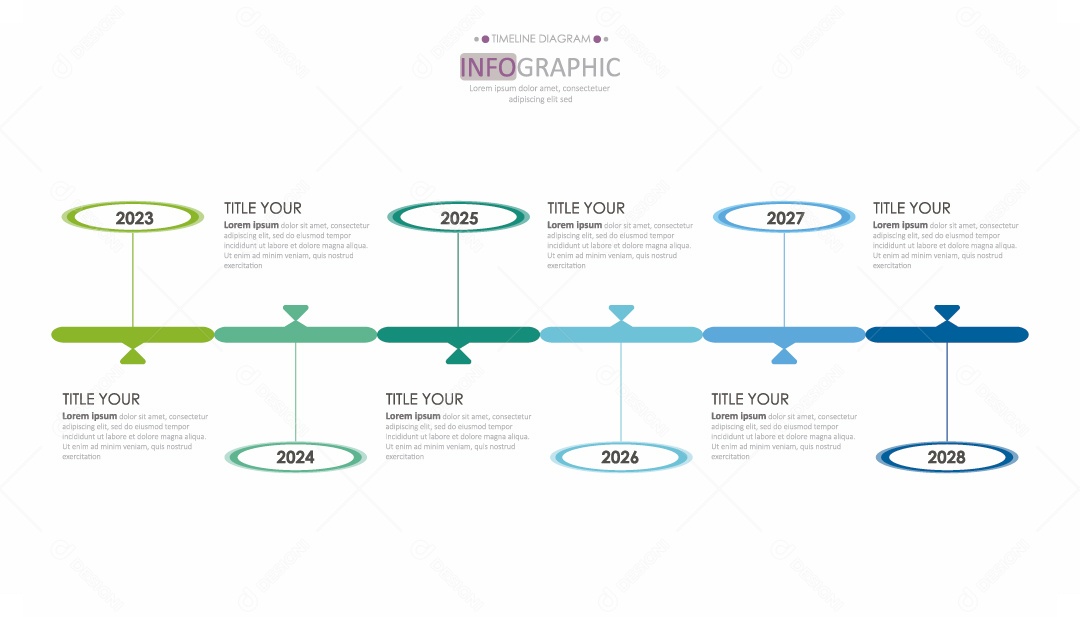 Infográficos Coloridos Ilustração Vetor EPS